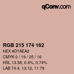 Color code: RGB 215 174 162 | qconv.com