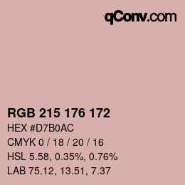Color code: RGB 215 176 172 | qconv.com