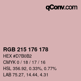 Color code: RGB 215 176 178 | qconv.com