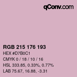 Color code: RGB 215 176 193 | qconv.com