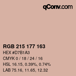 Código de color: RGB 215 177 163 | qconv.com