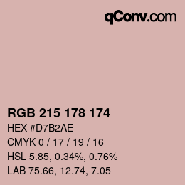 Farbcode: RGB 215 178 174 | qconv.com