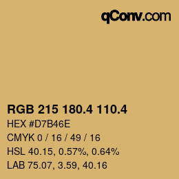 カラーコード: RGB 215 180.4 110.4 | qconv.com