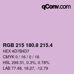 カラーコード: RGB 215 180.8 215.4 | qconv.com