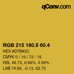 カラーコード: RGB 215 180.8 60.4 | qconv.com