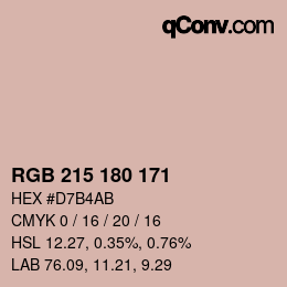 Color code: RGB 215 180 171 | qconv.com