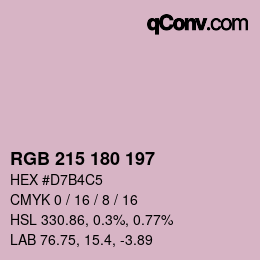 Code couleur: RGB 215 180 197 | qconv.com