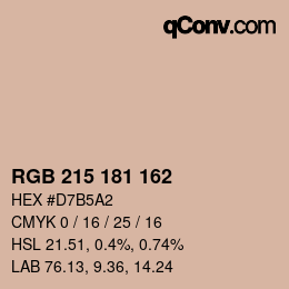 Color code: RGB 215 181 162 | qconv.com
