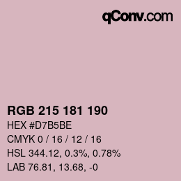 Color code: RGB 215 181 190 | qconv.com