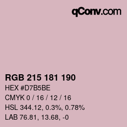 Código de color: RGB 215 181 190 | qconv.com