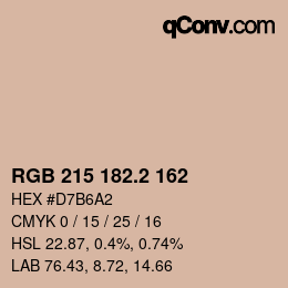 カラーコード: RGB 215 182.2 162 | qconv.com