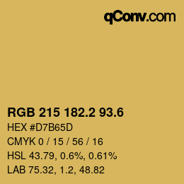 カラーコード: RGB 215 182.2 93.6 | qconv.com
