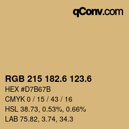 カラーコード: RGB 215 182.6 123.6 | qconv.com