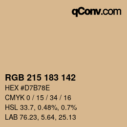 Color code: RGB 215 183 142 | qconv.com
