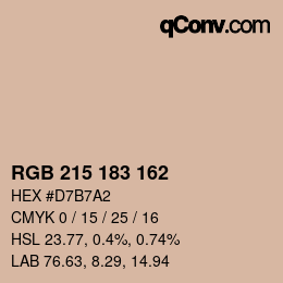 Color code: RGB 215 183 162 | qconv.com