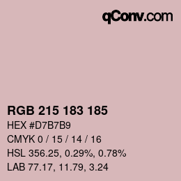 颜色代码: RGB 215 183 185 | qconv.com