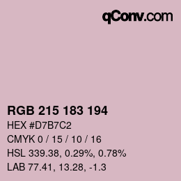 Farbcode: RGB 215 183 194 | qconv.com
