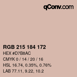 Color code: RGB 215 184 172 | qconv.com