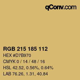 Farbcode: RGB 215 185 112 | qconv.com