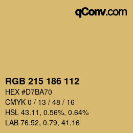 Farbcode: RGB 215 186 112 | qconv.com
