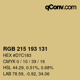 カラーコード: RGB 215 193 131 | qconv.com