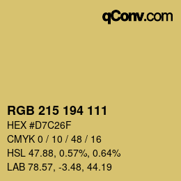 Color code: RGB 215 194 111 | qconv.com