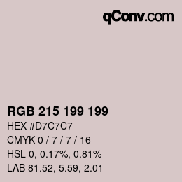 Color code: RGB 215 199 199 | qconv.com