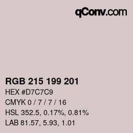 Color code: RGB 215 199 201 | qconv.com
