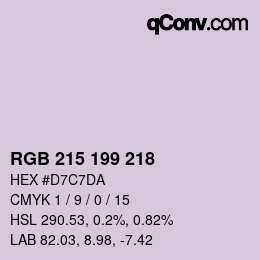 Color code: RGB 215 199 218 | qconv.com