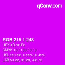 カラーコード: RGB 215 1 248 | qconv.com
