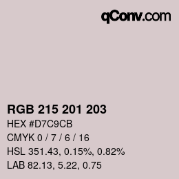 Code couleur: RGB 215 201 203 | qconv.com