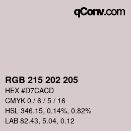 Color code: RGB 215 202 205 | qconv.com