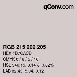 Code couleur: RGB 215 202 205 | qconv.com