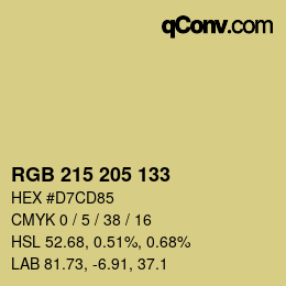 Color code: RGB 215 205 133 | qconv.com