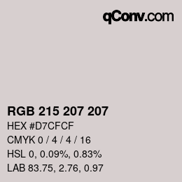 Color code: RGB 215 207 207 | qconv.com