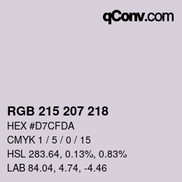 Color code: RGB 215 207 218 | qconv.com