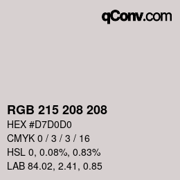 カラーコード: RGB 215 208 208 | qconv.com