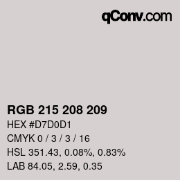 Color code: RGB 215 208 209 | qconv.com