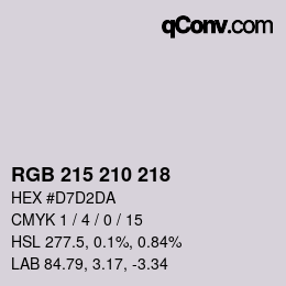 Color code: RGB 215 210 218 | qconv.com