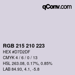 Color code: RGB 215 210 223 | qconv.com