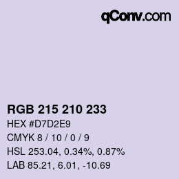 Color code: RGB 215 210 233 | qconv.com