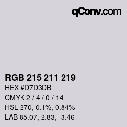 Color code: RGB 215 211 219 | qconv.com