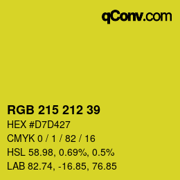 Color code: RGB 215 212 39 | qconv.com