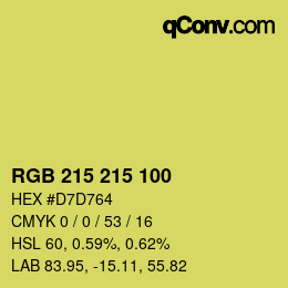 Color code: RGB 215 215 100 | qconv.com