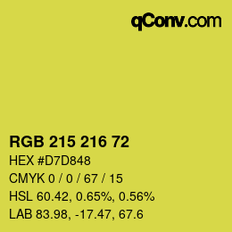 Farbcode: RGB 215 216 72 | qconv.com
