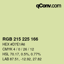 Color code: RGB 215 225 166 | qconv.com