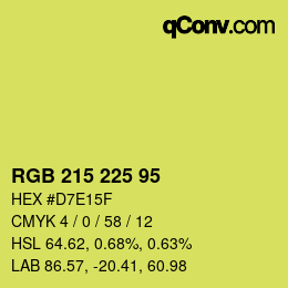 Farbcode: RGB 215 225 95 | qconv.com