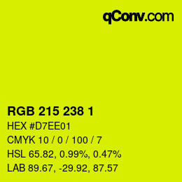 Color code: RGB 215 238 1 | qconv.com