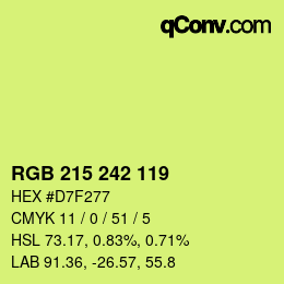 Color code: RGB 215 242 119 | qconv.com