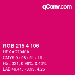 Color code: RGB 215 4 106 | qconv.com
